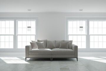 Modern interior design. 3D illustration