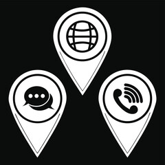 Global communication icons