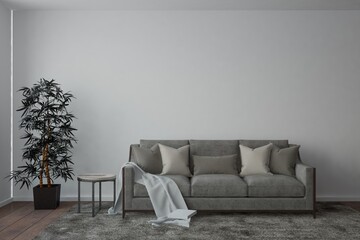 Modern interior design. 3D illustration