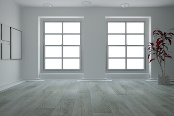 Modern interior design. 3D illustration
