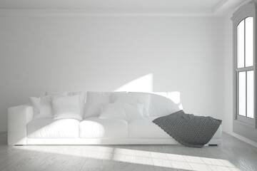Modern interior design. 3D illustration