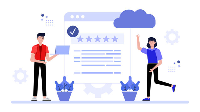 Customer success team offering free trial extension, flat vector illustration