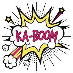 Ka boom comic style graphic design