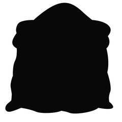 Cute cartoon hand drawn vector sack silhouette.