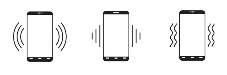 Smartphone Vibration & Notification Icon - Mobile Alert Haptic Feedback