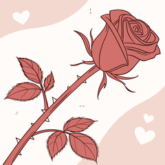 red rose vector illustration