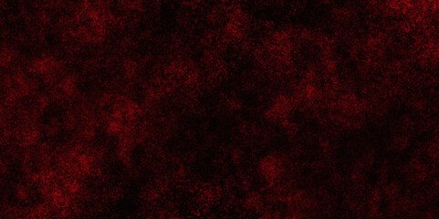 Red color powder explosion isolated on black background. Colorful dust explode. Paint Holi, dust particles splash. Network concept with spray. Futuristic technology element. 3D rendering.