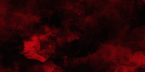 Red color powder explosion isolated on black background. Colorful dust explode. Paint Holi, dust particles splash. Network concept with spray. Futuristic technology element. 3D rendering.