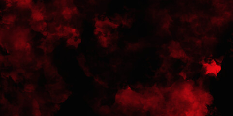 Red color powder explosion isolated on black background. Colorful dust explode. Paint Holi, dust particles splash. Network concept with spray. Futuristic technology element. 3D rendering.