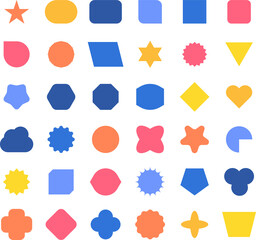 Abstract geometric Shapes and colorful collection of banner designs. For web, commercial, poster, billboard, sale, vintage, advertisement, brochures, covers.