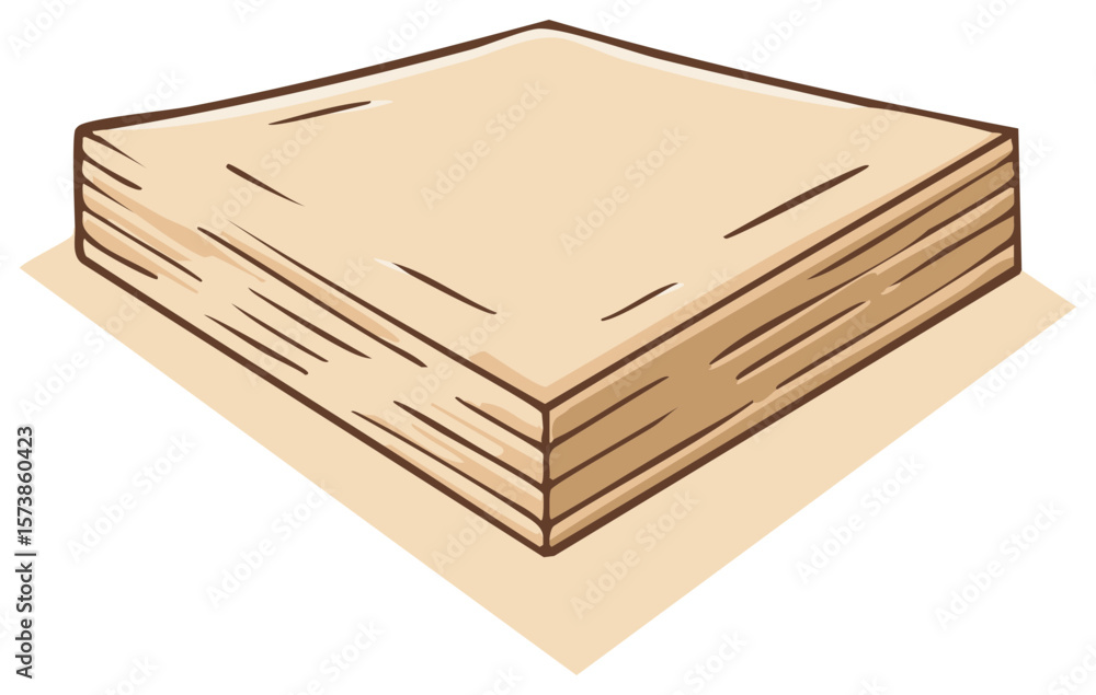 Poster neatly stacked beige paper sheets with clean edges and subtle shadows ready for writing or printing 