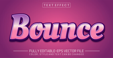 Bounce font Text effect editable