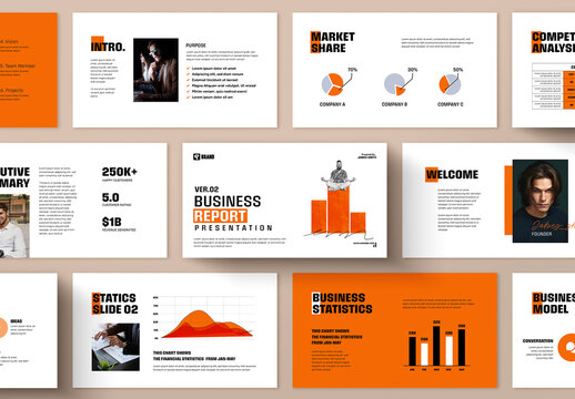 Clean Corporate And Modern Business Report Presentation Template