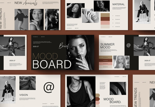 Modern Monochrome Moodboard Presentation Template