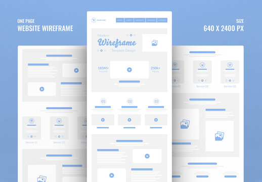 Modern Web Wireframe Template