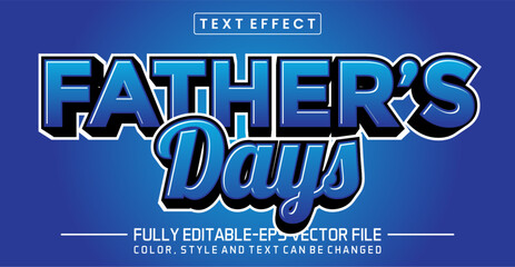 Father days font Text effect editable