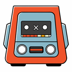 retro radio cassette player