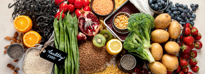 Healthy low carbs products. Ketogenic diet concept.