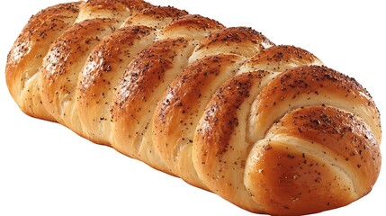 A braided loaf of bread, seasoned with spices.
