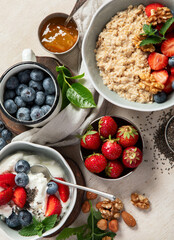 Healthy breakfast.. The concept of delicious and healthy food.