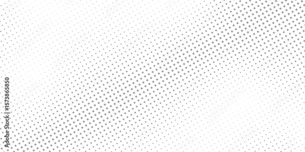 Poster modern star-dotted halftone gradient texture. repeating star-dotted gradient with simple design, abs
