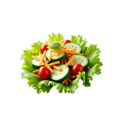 Fresh and Vibrant Vegetable Salad with Cucumber, Cherry Tomatoes, and Carrot