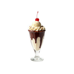Decadent Chocolate Sundae with Whipped Cream and Cherry