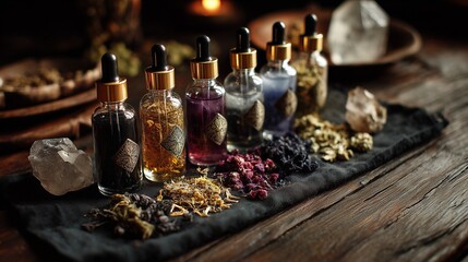 Herbal Alchemy: Witchy Dropper Bottles with Crystals and Herbs