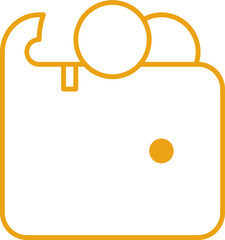 Coin Wallet In Outline Icon