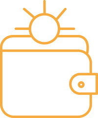 Day  Wallet In Outline Icon