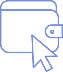 Search Wallet In Outline Icon