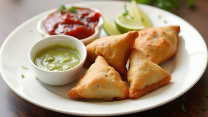 Cultural Indian Snack – Samosa with Dip