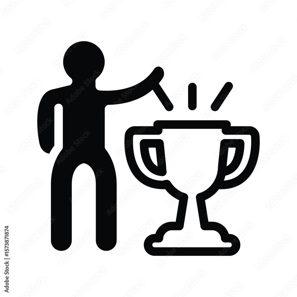 Poster winner solid icon vector design good for web or mobile app