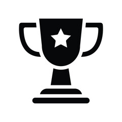trophy solid icon vector design good for web or mobile app