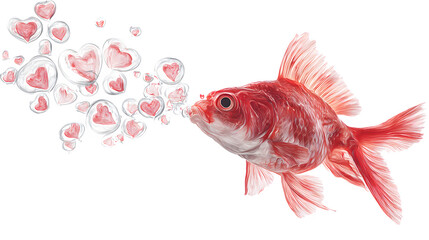 Fototapeta premium red fish isolated on white background
