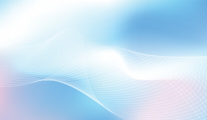 Abstract blue gradient background with sparkling wavy lines. Minimal background for banner, poster, cover, brochure, flyer and website.