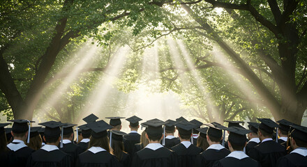 Graduation Day Hopeful Future Bright Beginning New Graduates Success Achievement Ceremony