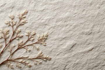 Delicate leaf pattern embossed on textured paper, showcasing cra