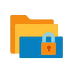 Fototapeta premium Secure Folder Lock Icon Vector