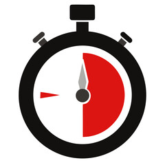 Timer Stopwatch Icon Silhouette Vector