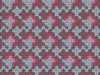 Geometric Action, Abstract Pattern, Digital Canvas, Graphic Art, Modern Design, Close-Up, Vibrant Aesthetic for Creativity