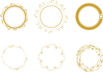 おしゃれなサイバー・アンティーク・泡の円形フレーム・枠セット