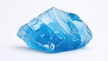 Fototapeta premium A sculpted, light blue, crystal-like object