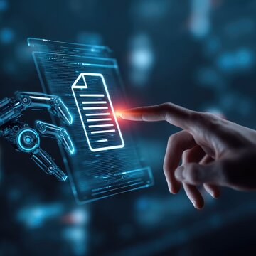 AI interacting with digital document