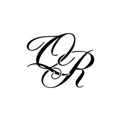 Elegant QR Monogram Logo Design, perfect for luxury branding, boutique identity, or personal logo designs.