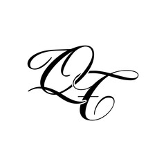 Elegant QT Monogram Logo Design, perfect for luxury branding, boutique identity, or personal logo designs.