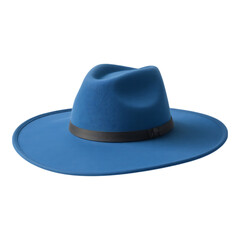 Stylish Blue Fedora Hat with Black Band - Fashion Accessory