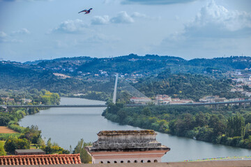 Landscape of Coimbra  and river Mondego
