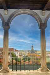 Landscape of Coimbra, Portugal and river Mondego