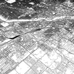 Naklejka premium 3D illustration of city and urban in Minneapolis USA
